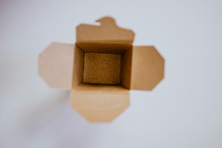 An empty box against a plain background